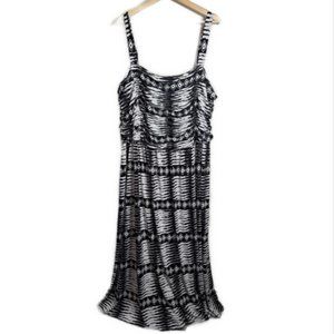 Lane Bryant Black and White Maxi Dress Size 26/28